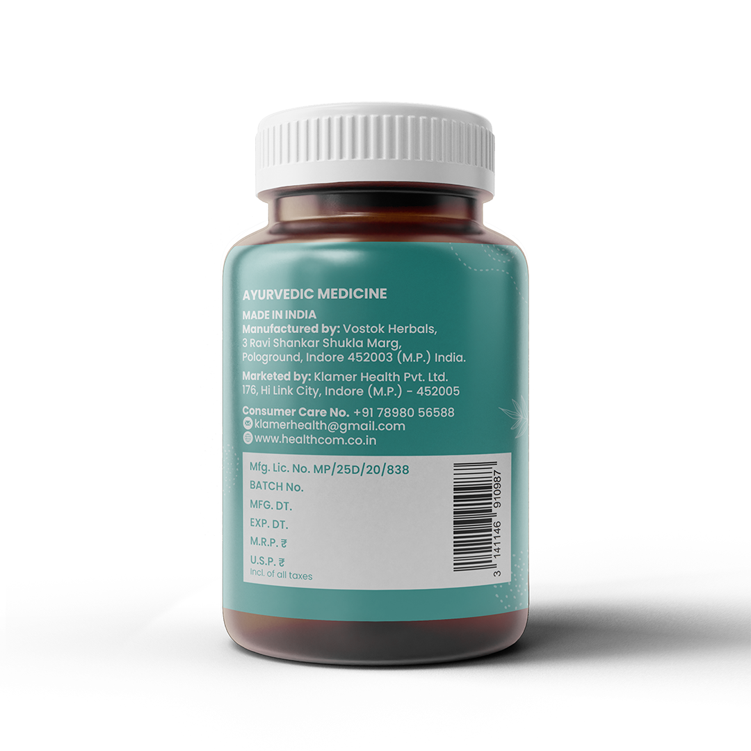 Healthcom Safed Musli Capsules | Ayurvedic for Vigour, Strength & Performance | 60 Caps