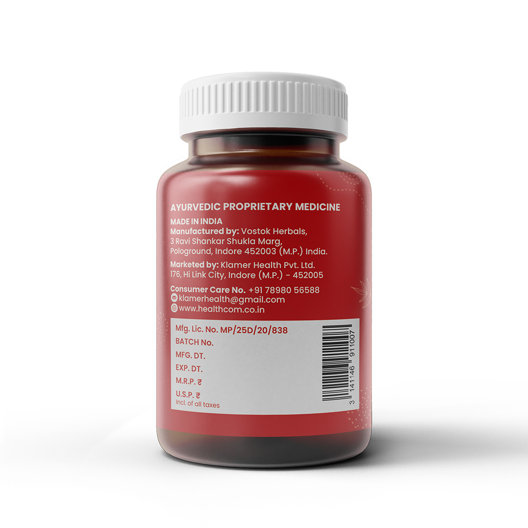 Healthcom Testo-Run Tablets | Ayurvedic Virility & Testosterone Support for Men | 60 Tabs