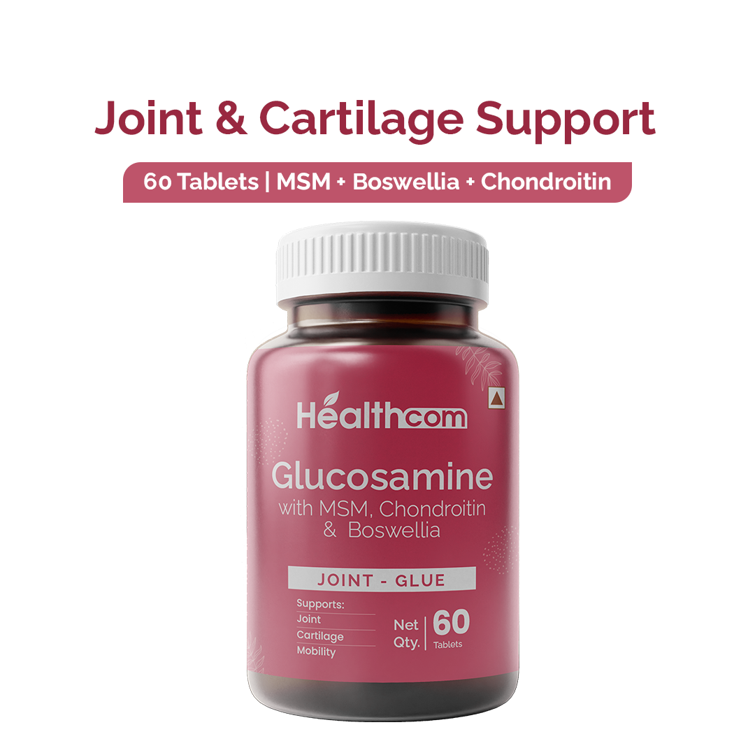Healthcom Joint-Glue Glucosamine Sulphate Tablets | Joint Pain & Cartilage Support | 60 Tabs