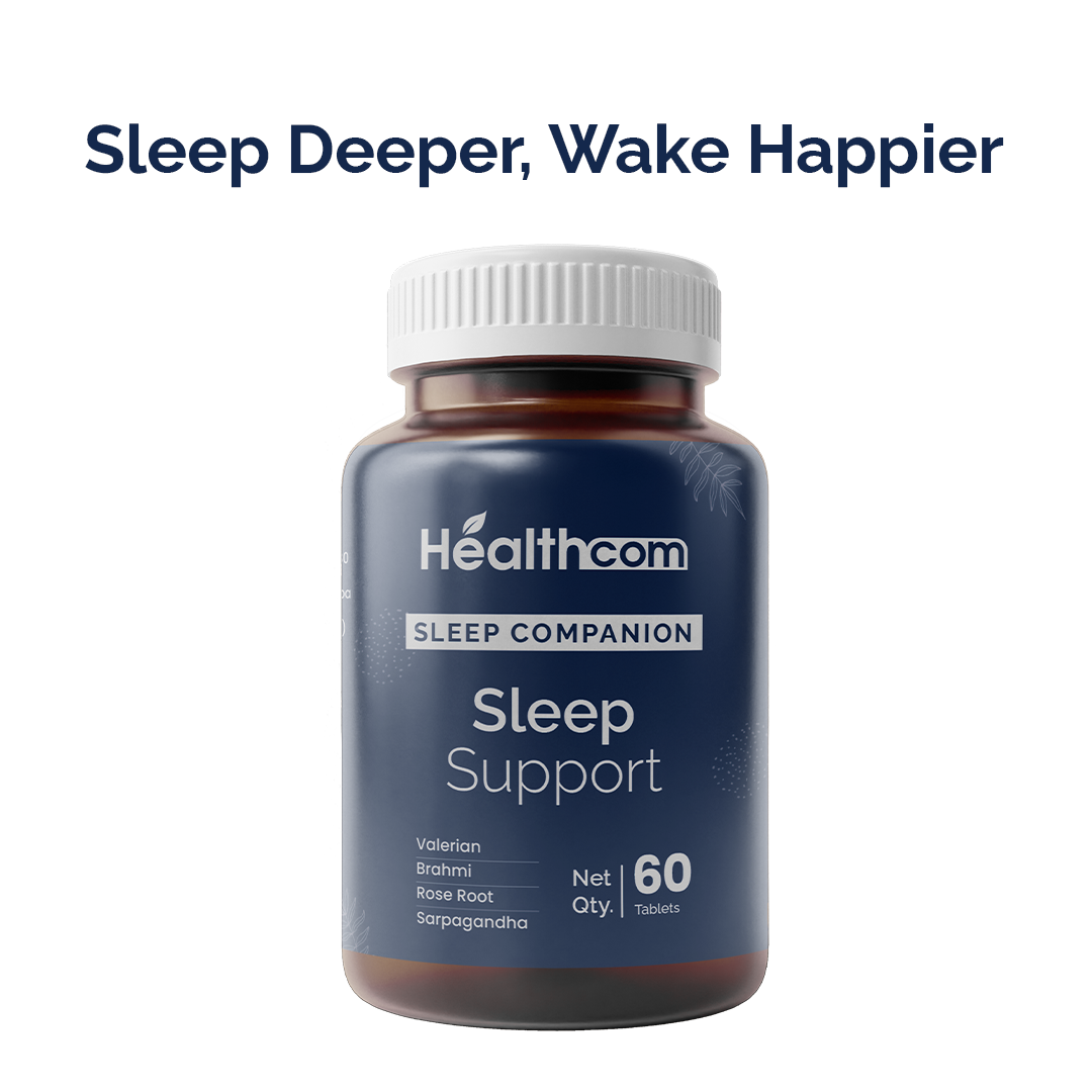 Healthcom Sleep Companion Tablets | Natural Sleep Aid & Relaxation Support | 60 Tabs