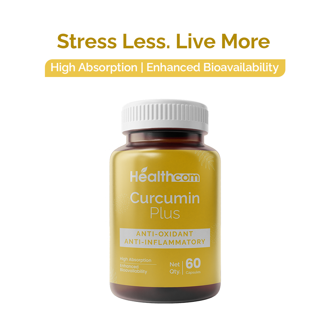 Healthcom Curcumin Plus Capsules | Turmeric Extract for Inflammation & Immunity | 60 Caps