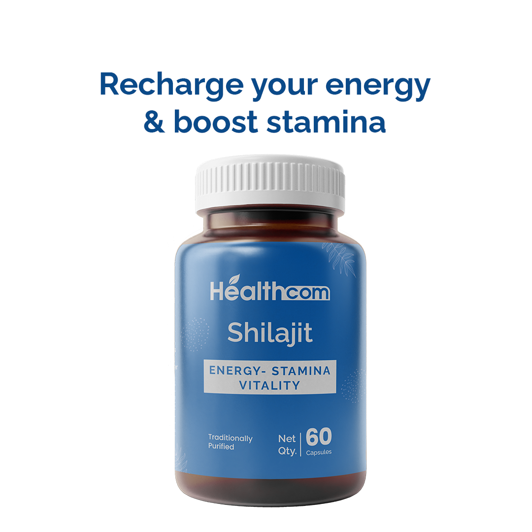 Healthcom Shuddha Shilajit Capsules | Pure Shilajit for Stamina & Vitality | 60 Caps