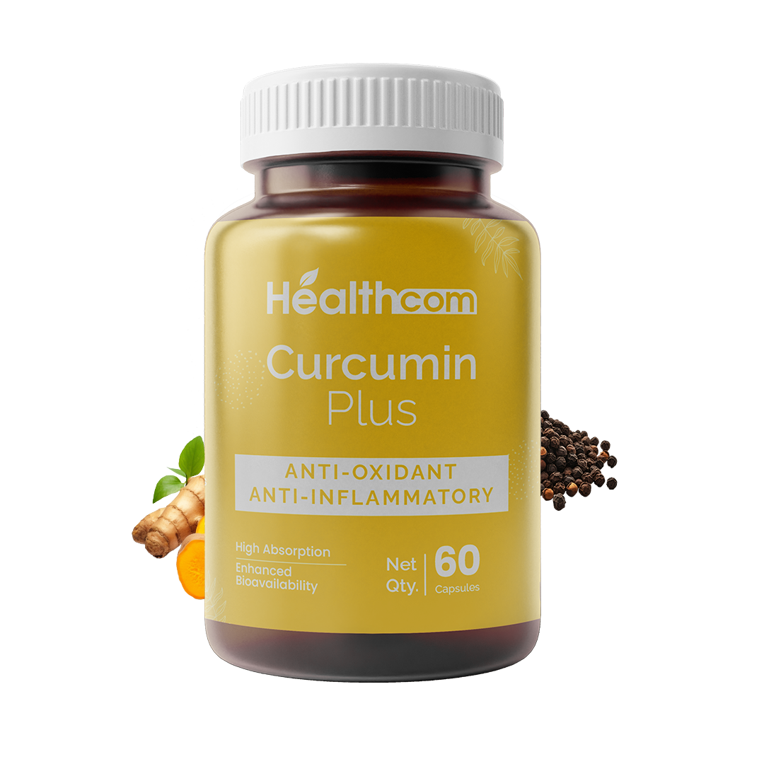 Healthcom Curcumin Plus Capsules | Turmeric Extract for Inflammation & Immunity | 60 Caps