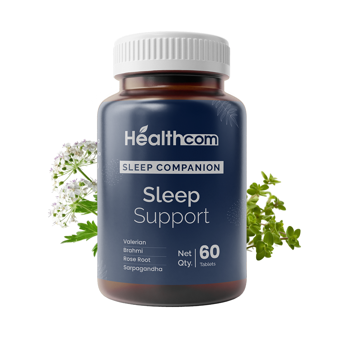 Healthcom Sleep Companion Tablets | Natural Sleep Aid & Relaxation Support | 60 Tabs