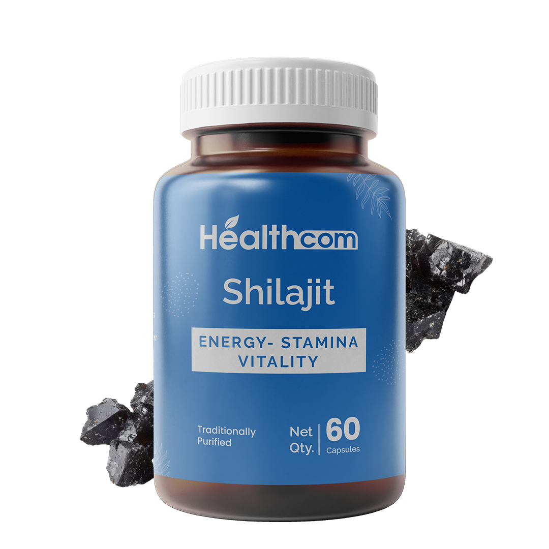 Healthcom Shuddha Shilajit Capsules | Pure Shilajit for Stamina & Vitality | 60 Caps