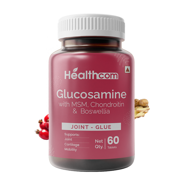 Healthcom Joint-Glue Glucosamine Sulphate Tablets | Joint Pain & Cartilage Support | 60 Tabs