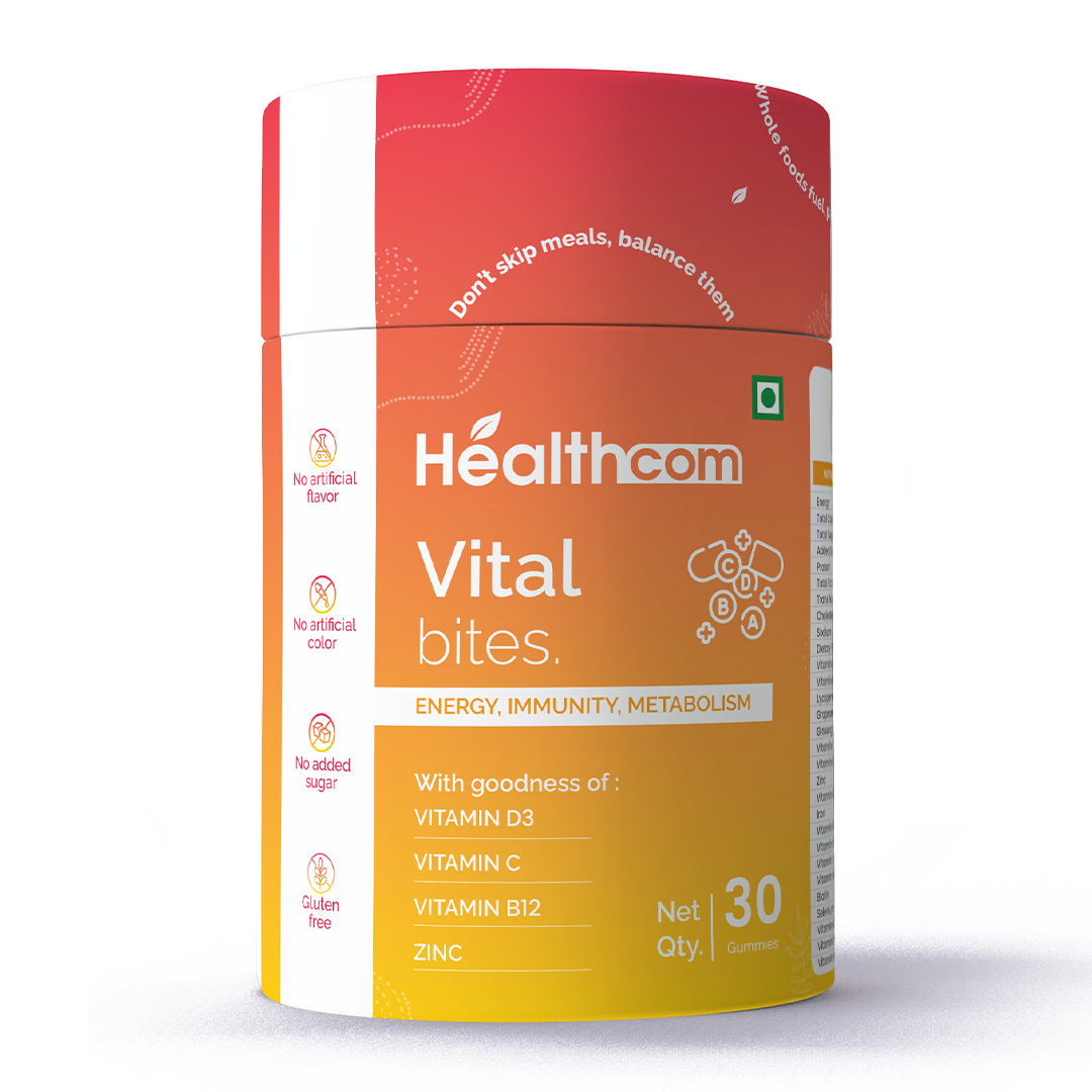 Healthcom Vital Bites multivitamin gummies bottle