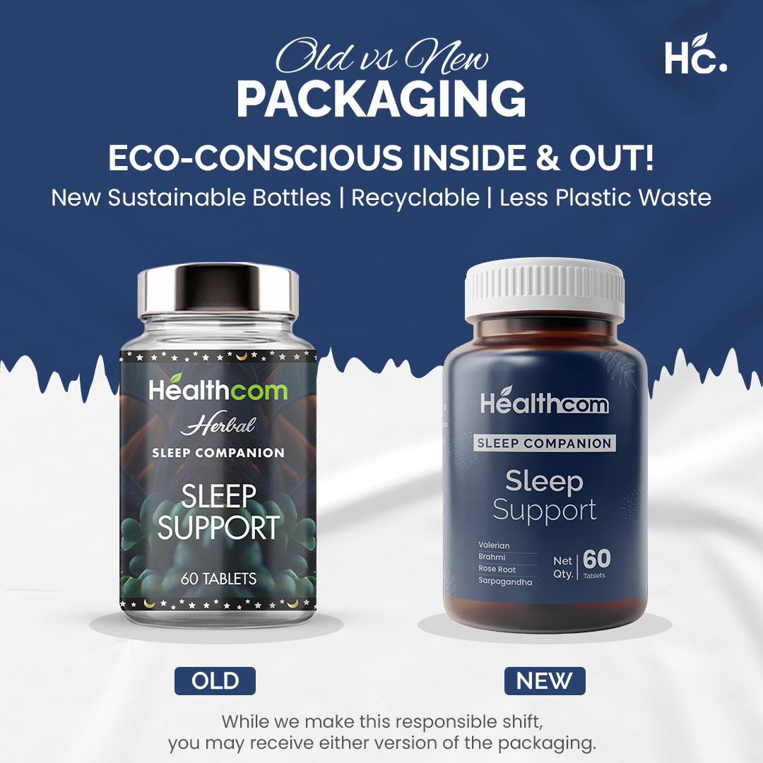 Healthcom Sleep Companion Tablets | Natural Sleep Aid & Relaxation Support | 60 Tabs
