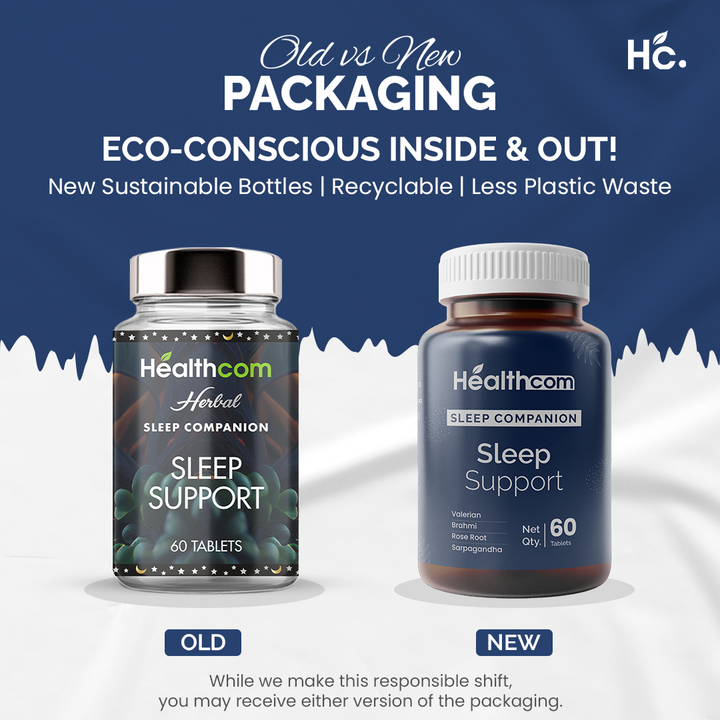 Healthcom Sleep Companion Tablets | Natural Sleep Aid & Relaxation Support | 60 Tabs