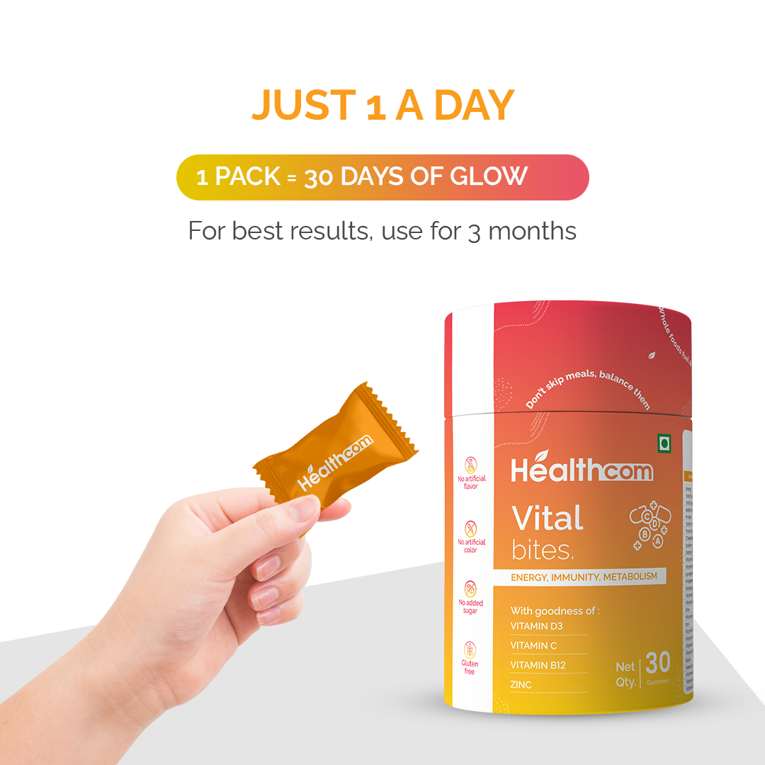 Healthcom Vital Bites vitamin supplement gummies India