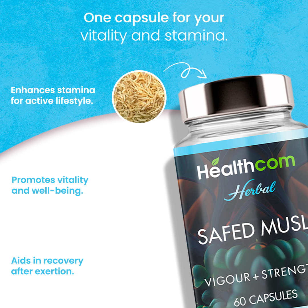Healthcom Safed Musli Extract 60 Capsules 500mg